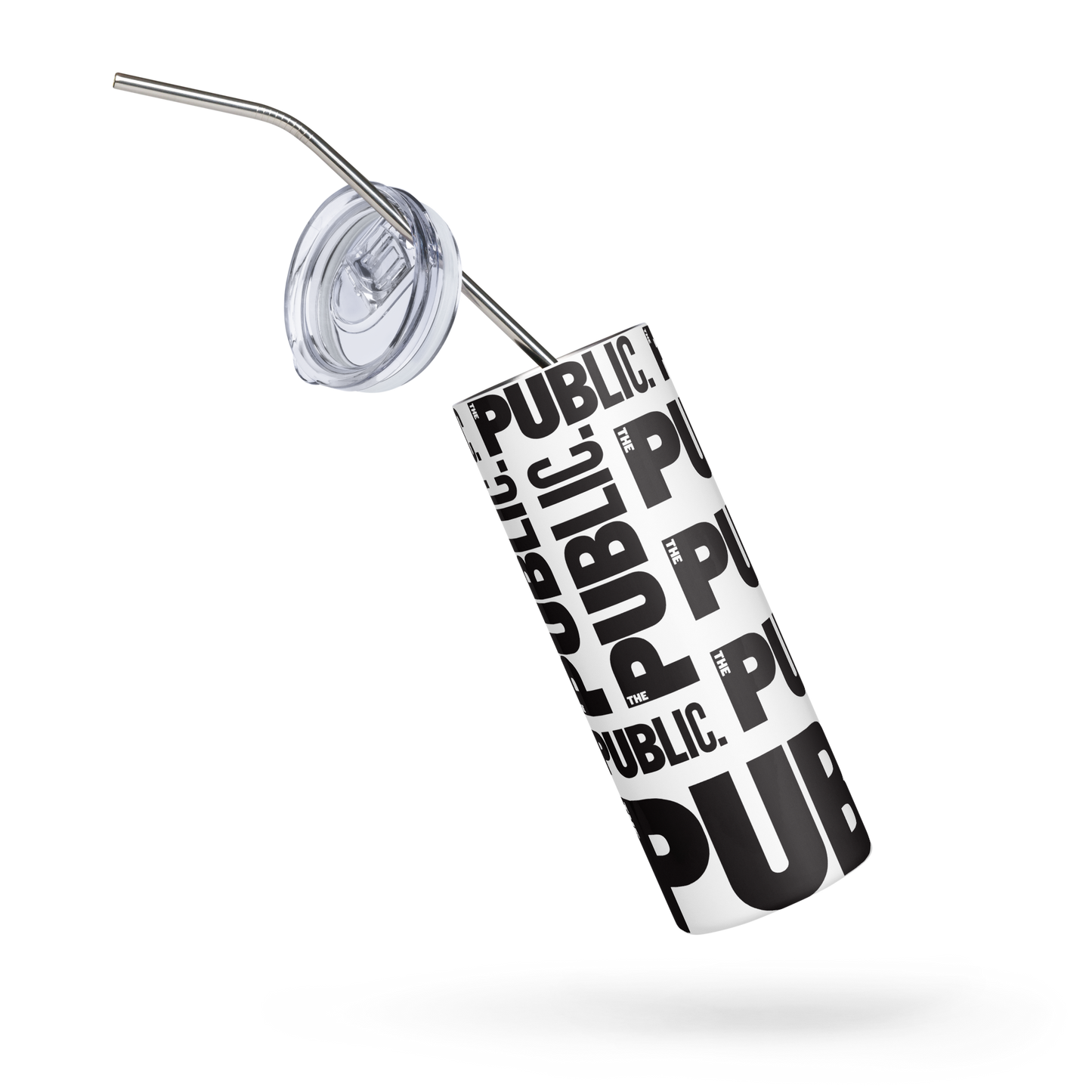 Public Theater Logo Stainless Steel Tumbler