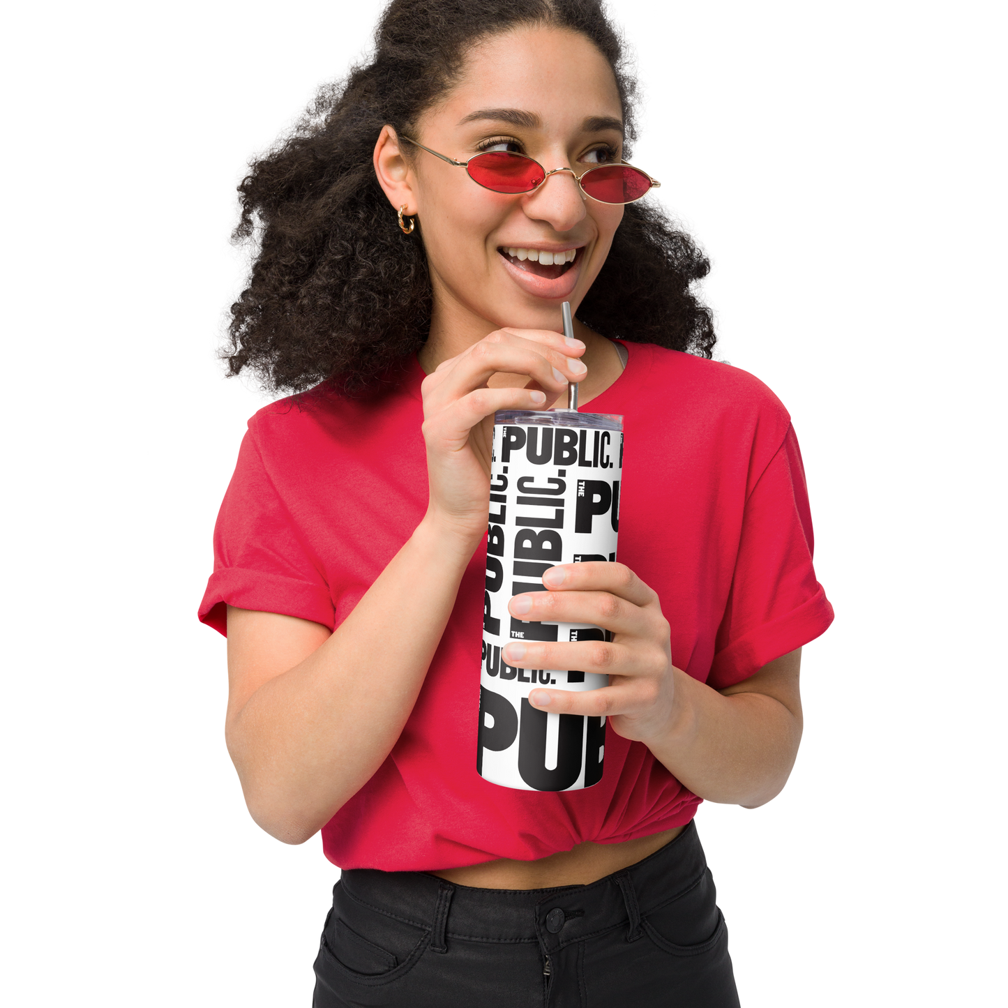 Public Theater Logo Stainless Steel Tumbler